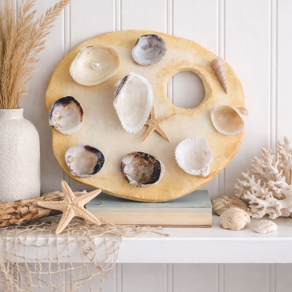 Handmade Mermaid Seashell Palette (see description, please!)